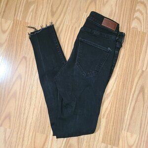 Hollister Black High-Rise Distressed Super Skinny Jeans